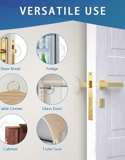 Load image into Gallery viewer, HOMOTEK Clear Door Stoppers 12 Pack 1.6in Transparent Round Wall Protector
