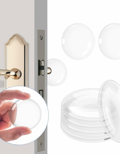 Load image into Gallery viewer, HOMOTEK Clear Door Stoppers 12 Pack 1.6in Transparent Round Wall Protector
