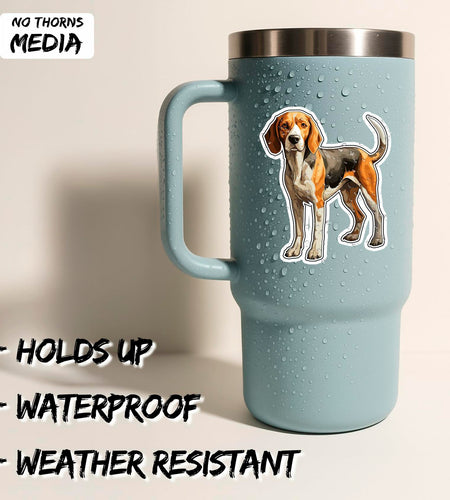 Foxhound Sticker 4 Inch Waterproof Vinyl Decal Durable Black