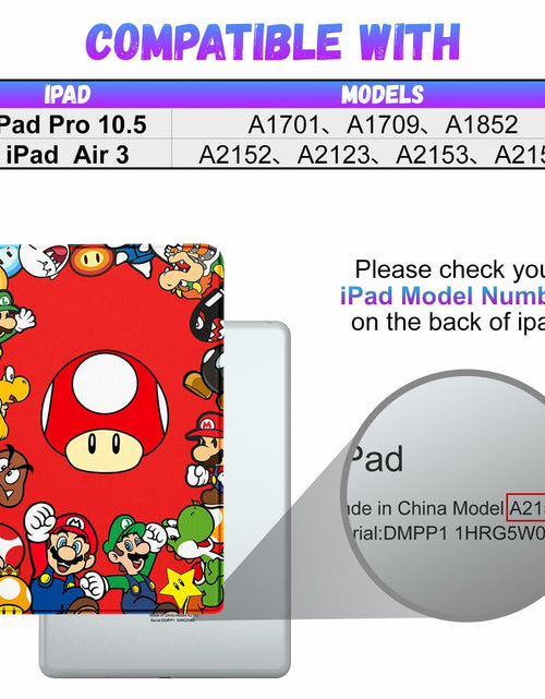 Load image into Gallery viewer, Besoar iPad Air 3/Pro 10.5 Case Cute Cartoon Kawaii Slim Folio Mogu Color
