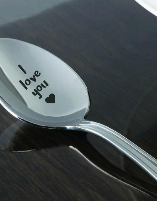 Load image into Gallery viewer, Boston Creative Co. Owl Always Love You Engraved Coffee Spoon Silver
