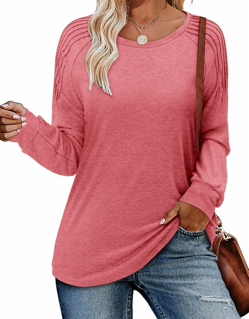 Load image into Gallery viewer, StunShow Women's Long Sleeve Pullover Shirt Pink XXL Size XXL
