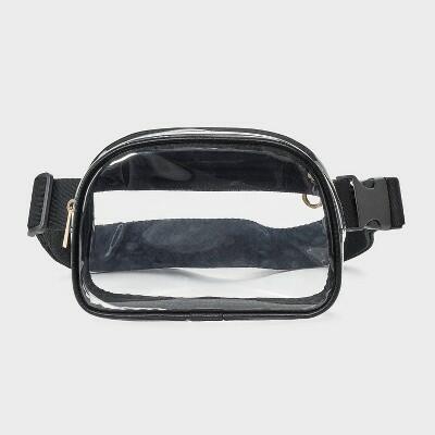 Load image into Gallery viewer, Universal Thread Essential Belt Crossbody Bag Clear Black Adjustable Strap
