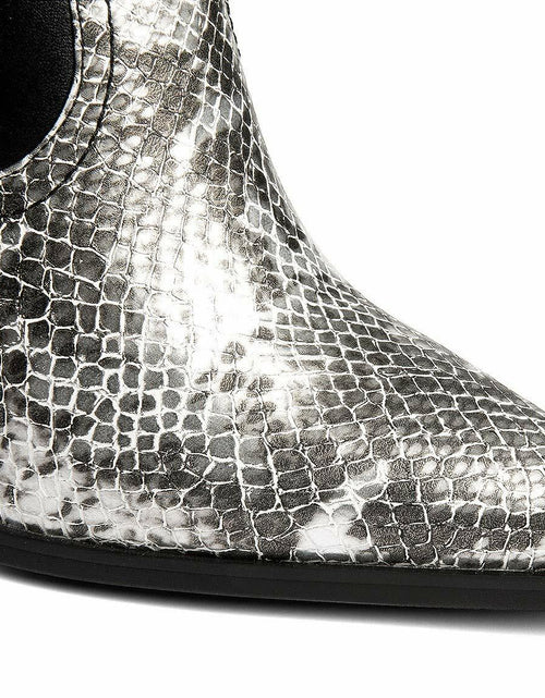 Load image into Gallery viewer, ANN CREEK Women’s Boma Western Knee-High Boots Black/White Snake 6.5
