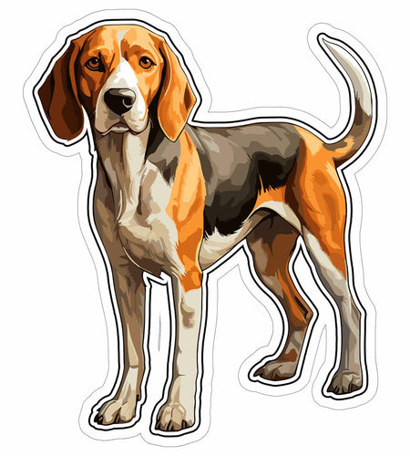 Foxhound Sticker 4 Inch Waterproof Vinyl Decal Durable Black