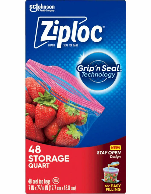 Load image into Gallery viewer, Ziploc Double Zipper Storage Bags Clear Plastic 0.6 lbs Size 2.5
