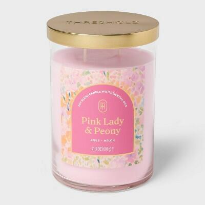 Load image into Gallery viewer, Threshold 21.5oz Glass Jar Candle Pink Lady and Peony Scented Large
