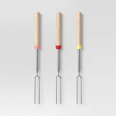 Load image into Gallery viewer, Sun Squad™ Extension Forks Warm Colorway Stainless Steel Wooden Handle
