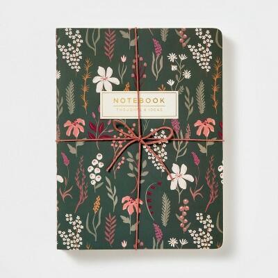 Load image into Gallery viewer, Threshold 3pk Ruled Journals Soft Cover Sewn Binding 6x8 Multicolor
