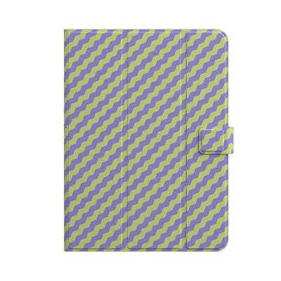 Load image into Gallery viewer, GEMS Kids Zig Zag Universal Tablet Case Purple Green Fits up to 11"
