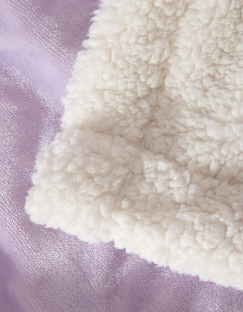 Load image into Gallery viewer, COSUSKET Kids Stella Lou 3D Embroidery Sherpa Rabbit Throw Blanket Beige 50x60in
