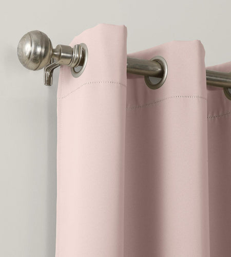 Sun Zero Easton Energy Saving Blackout Grommet Curtain Panel 40x63 Blush Pink