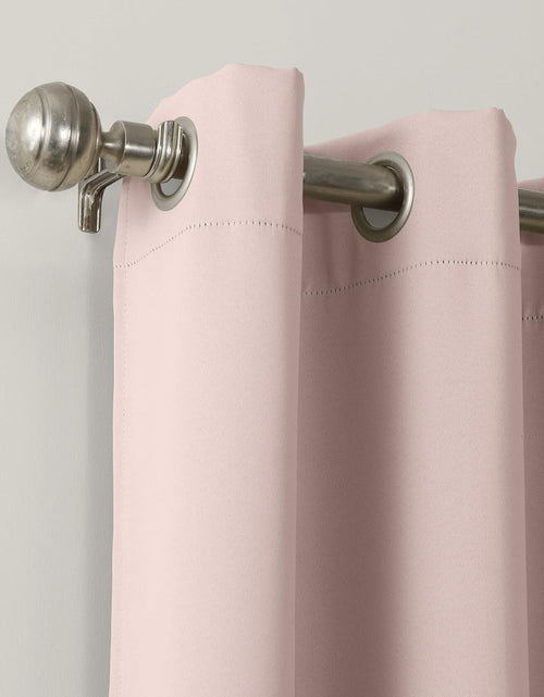 Load image into Gallery viewer, Sun Zero Easton Energy Saving Blackout Grommet Curtain Panel 40x63 Blush Pink
