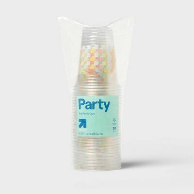 Load image into Gallery viewer, up&amp;up Disposable Clear Checkered Cup 18oz 30ct
