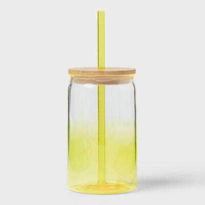 Load image into Gallery viewer, Sun Squad™ 16oz Tall Tumbler with Bamboo Lid Yellow Ombre
