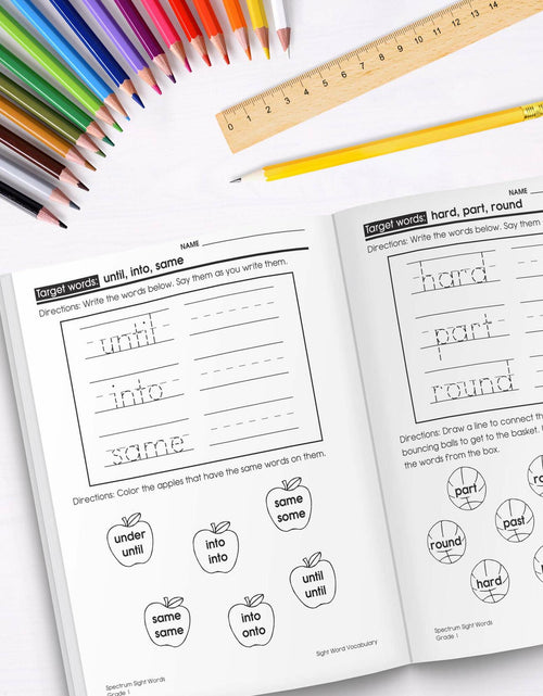 Load image into Gallery viewer, Spectrum Grade 1 Sight Words Workbook with Flash Cards and Sentences
