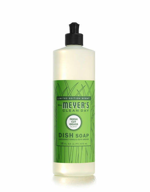 Load image into Gallery viewer, Mrs. MEYER'S CLEAN DAY Liquid Dish Soap Fresh Cut Grass Scent 16oz
