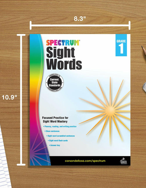 Load image into Gallery viewer, Spectrum Grade 1 Sight Words Workbook with Flash Cards and Sentences

