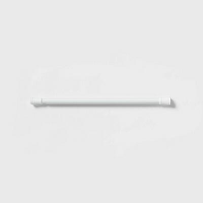 Load image into Gallery viewer, Room Essentials Adjustable Metal Tension Rod 24-40" White Shower Curtain
