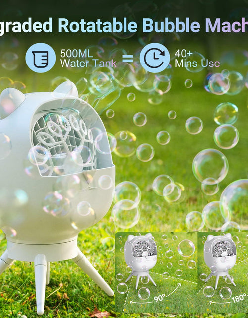 Load image into Gallery viewer, UckPure Rechargeable Bubble Machine 180° Rotating 38000 Bubbles/min 500ml White
