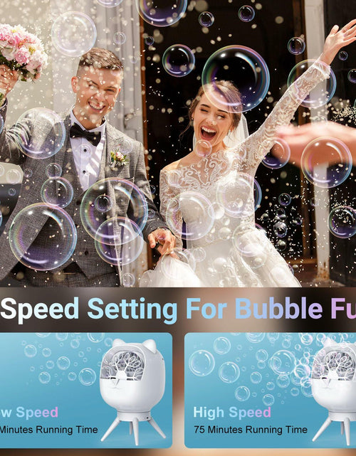Load image into Gallery viewer, UckPure Rechargeable Bubble Machine 180° Rotating 38000 Bubbles/min 500ml White
