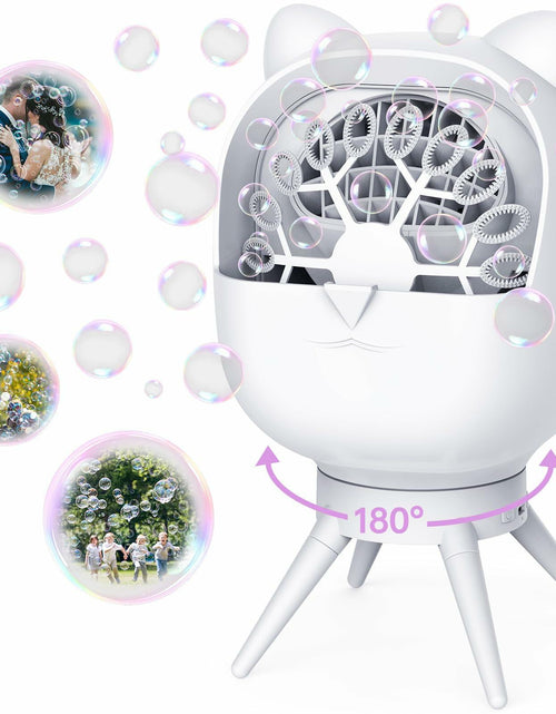 Load image into Gallery viewer, UckPure Rechargeable Bubble Machine 180° Rotating 38000 Bubbles/min 500ml White
