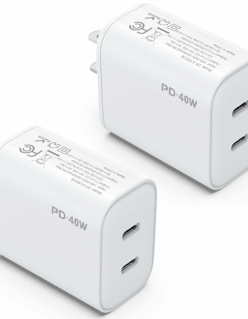 Load image into Gallery viewer, iGENJUN 2Pack 40W USB-C Dual Port Charger Adapter Fast Charging White
