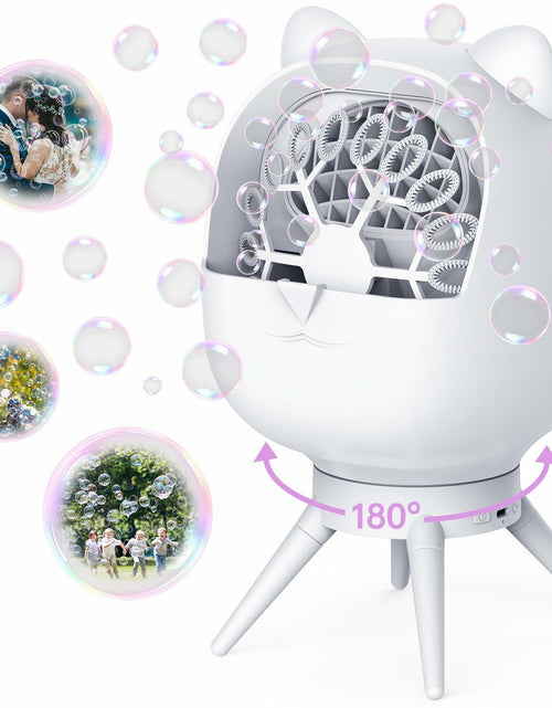 Load image into Gallery viewer, UckPure Rechargeable Bubble Machine 180° Rotating 38000 Bubbles/min 500ml White
