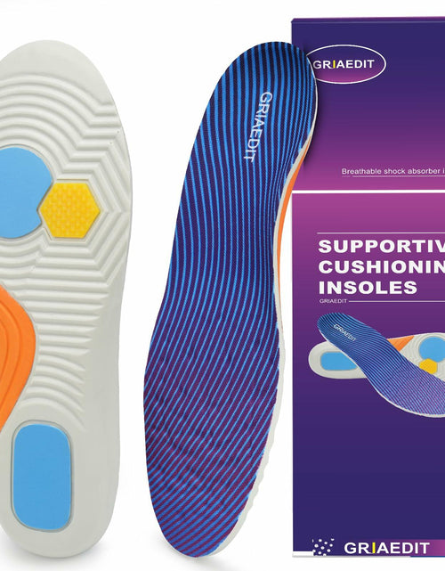 Load image into Gallery viewer, GRIAEDIT Orthotic Insoles Shock Absorbing Pain Relief for Shoes Size M12/W14

