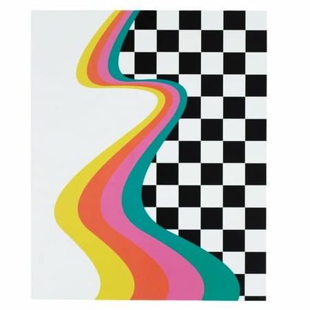 Load image into Gallery viewer, Continental Good Times 2 Pocket Paper Folder Checkered Wave School Supplies
