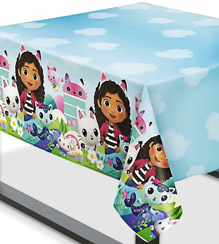 Unique Gabby's Dollhouse Plastic Table Cover 54x84 Inch Party Decor