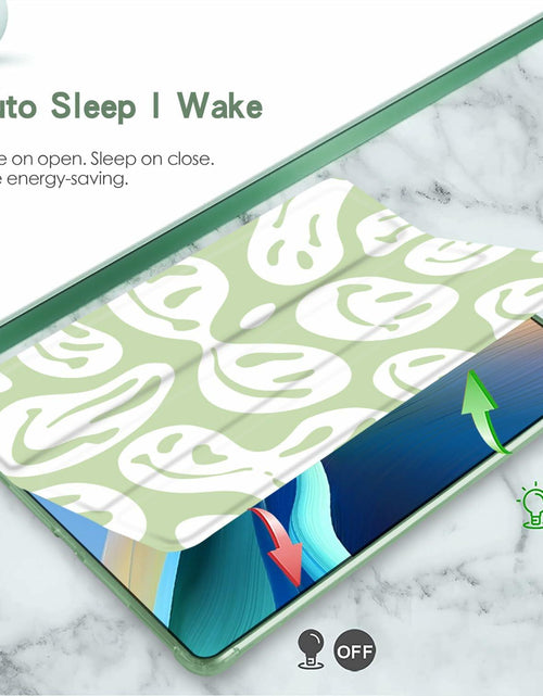 Load image into Gallery viewer, Wihytec iPad 5th/6th Gen Case Green Face Pencil Holder Trifold Stand
