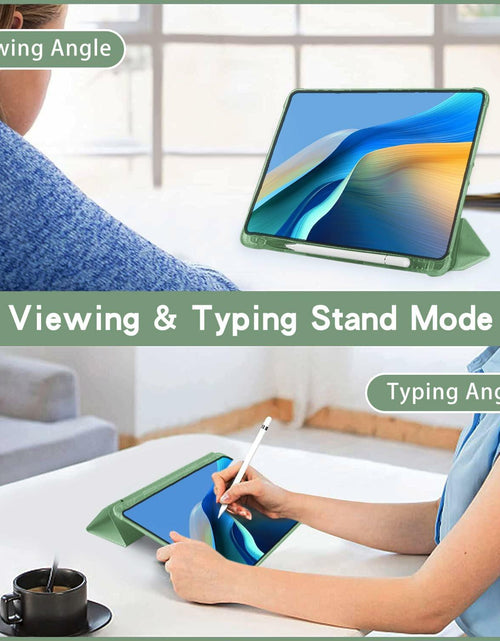 Load image into Gallery viewer, Wihytec iPad 5th/6th Gen Case Green Face Pencil Holder Trifold Stand
