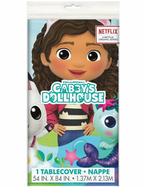 Load image into Gallery viewer, Unique Gabby's Dollhouse Plastic Table Cover 54x84 Inch Party Decor
