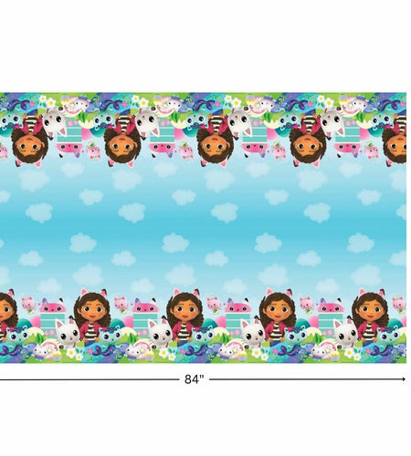 Unique Gabby's Dollhouse Plastic Table Cover 54x84 Inch Party Decor