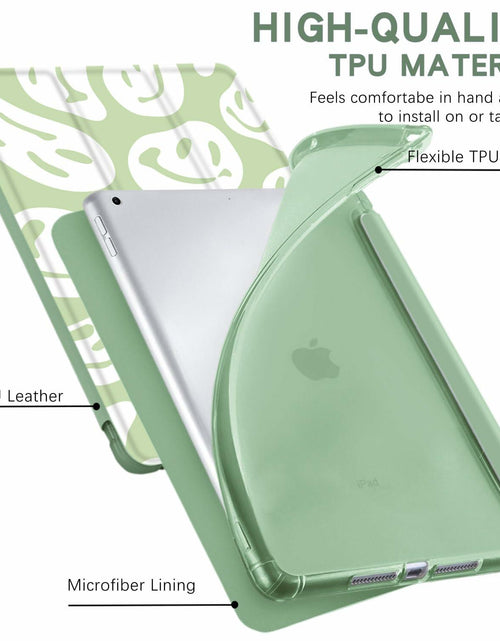 Load image into Gallery viewer, Wihytec iPad 5th/6th Gen Case Green Face Pencil Holder Trifold Stand
