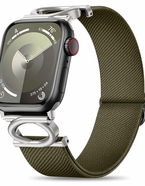 Load image into Gallery viewer, Double-C Nylon Band for Apple Watch 41/45mm Adjustable Strap Sage Green
