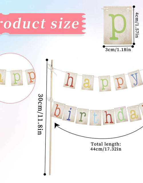 Load image into Gallery viewer, Cobee 2 Pcs Happy Birthday Banner Pull Flag Hanging Flags Party Decor Style B

