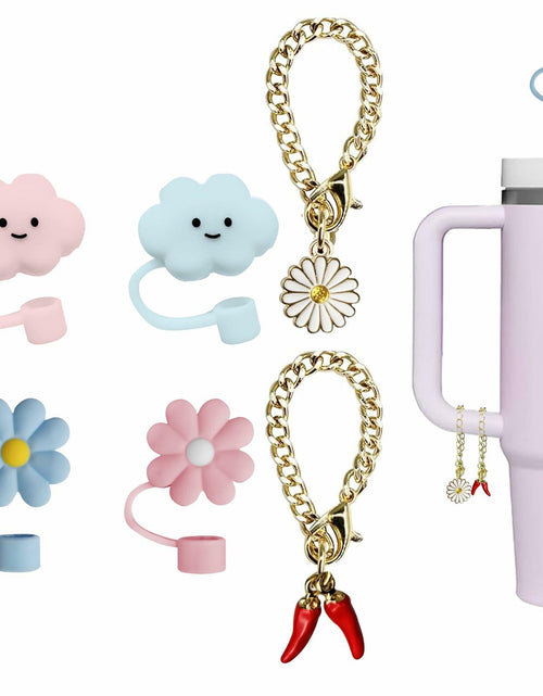 Load image into Gallery viewer, Stanley 4PCS Straw Cover Caps &amp; 2PCS Charm Chains for 30oz/40oz Tumblers
