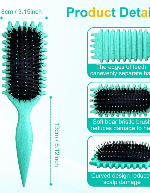 Load image into Gallery viewer, [Like New] Candy Brush Curly Hair Defining Boar Bristle Brush Green
