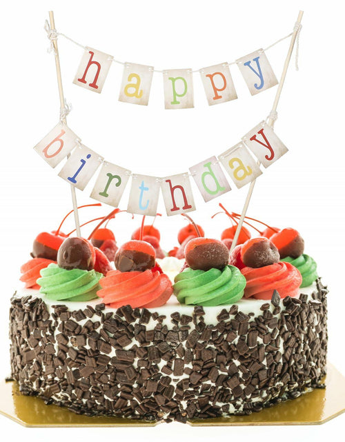 Load image into Gallery viewer, Cobee 2 Pcs Happy Birthday Banner Pull Flag Hanging Flags Party Decor Style B
