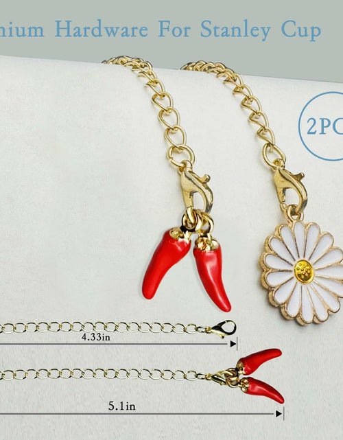 Load image into Gallery viewer, Stanley 4PCS Straw Cover Caps &amp; 2PCS Charm Chains for 30oz/40oz Tumblers
