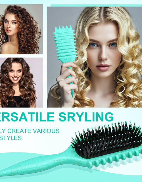 Load image into Gallery viewer, [Like New] Candy Brush Curly Hair Defining Boar Bristle Brush Green
