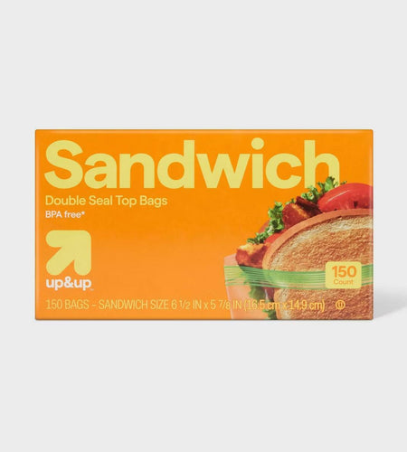 [Like New] Up & Up Sandwich Bags Clear Plastic Small 150ct