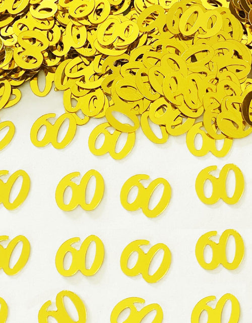 Load image into Gallery viewer, JNSAXMI 60 Confetti Number 60 Sequins 60th Anniversary Table Scatter Gold
