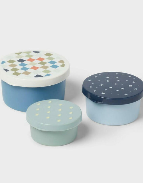 Load image into Gallery viewer, Pillowfort Kids 3pk Checkered Stainless Steel Snack Containers Portable
