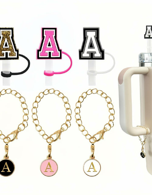 Load image into Gallery viewer, [Like New] IN Chenthy 3PCS 10mm Letter Straw Cover Cap Initial Charms for Stanley 30&amp;40 Oz
