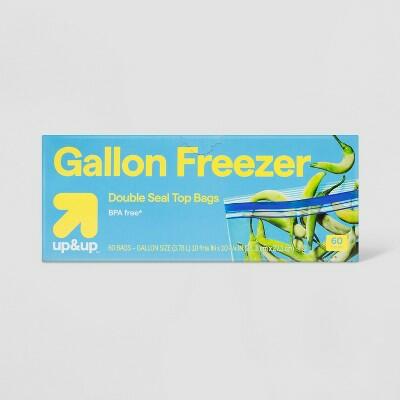 Load image into Gallery viewer, [Like New] up&amp;up Gallon Freezer Storage Bags 60ct BPA Free Reusable Double Seal Zip
