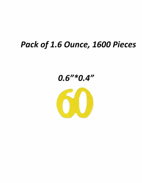 Load image into Gallery viewer, JNSAXMI 60 Confetti Number 60 Sequins 60th Anniversary Table Scatter Gold
