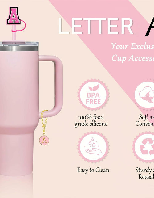 Load image into Gallery viewer, [Like New] IN Chenthy 3PCS 10mm Letter Straw Cover Cap Initial Charms for Stanley 30&amp;40 Oz
